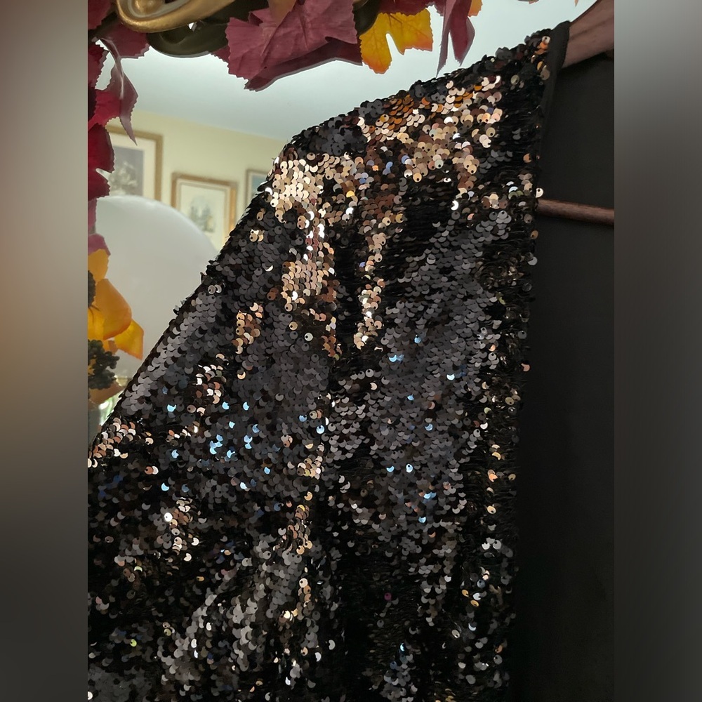 Torrid Runway Collection Sequin Gold and Black Kimono Short Jacket - Picture 3 of 10